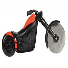 1pc Motorcycle Pizza Cutter; Stainless Steel Wheel Blade; Kitchen Gadget Present With Stand 1pc Motorcycle Pizza Cutter; Stainless Steel Wheel Blade; Kitchen Gadget Present With Stand